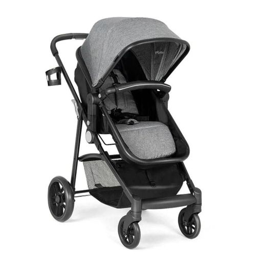 Poussette Pour Bébé, 3 En 1, Portable, Pliable, Multifonctionnelle, Grise