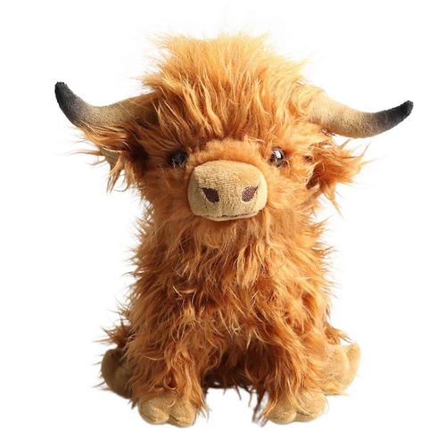 Highland Cow Peluche Poupée Bébé Animal En Peluche Peluche Poupée De Vache Écossaise 25cm