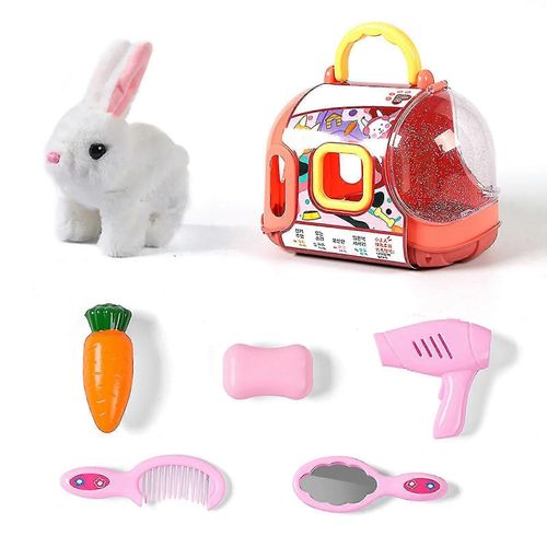 Électrique Peluche Lapin En Peluche Lapin Interactif Doux Jouet Jouet Marmonner Marche Bébé Éducatif Jouet Jouer Maison Fille Pet Toy Cadeaux