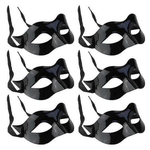 6pcs Demi-Masque Facial Hommes Masque En Plastique Masque Amusant Masque De Fête Masque Masqué Masque Cosplay Costume Accessoire