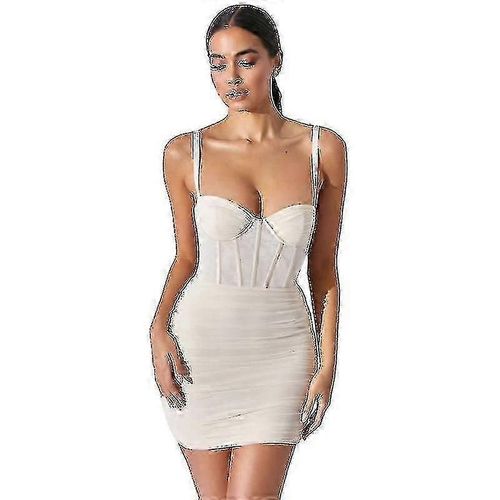 Dames Sexy Moulante Robe Corset Froncé Sling Mini Robe Femmes Soirée Boîte De Nuit Vêtements Tw