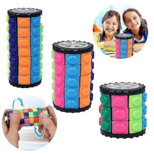 Décompression Cylindrique Magic Cube Anti-Anxiété Jeu De Logique