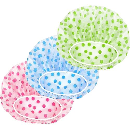 3 Pcs Chapeau De Douche Réutilisable Avec Bande Élastique Imperméable À L¿Eau Bonnets De Douche De Bain 