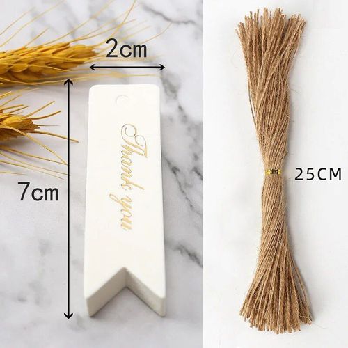 Étiquettes Cadeaux de Remerciement en Papier,Rouge,Blanc,Noir,pour ixd'Anniversaire,Mariage,Vêtement GT Attro,Fournitures Artisanales,300 Pièces - Type white with strings