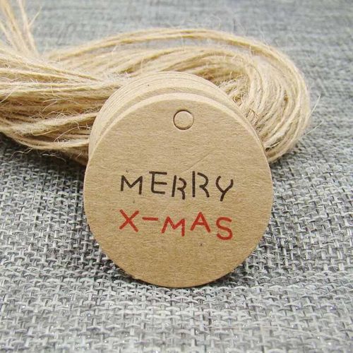 Étiquettes volantes en papier kraft blanc faites à la main avec amour,ficelle de chanvre pour bonbons,cadeau,présentoir de strass,forme mignonne,5x1.3cm,100 pièces + 100 pièces- Type tag with string#W