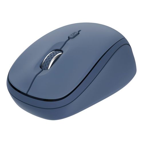 Trust Yvi+ - Souris - compact, multi-appareil - droitiers et gauchers - optique - 3 boutons - sans fil - 2.4 GHz, Bluetooth 5.0 - récepteur sans fil USB - bleu