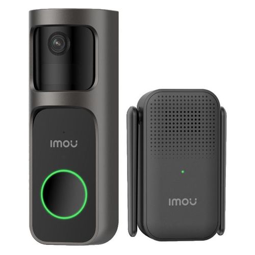 Imou Video Doorbell 2S Kit - mmagine QHD 2K | Batteria da 5000mAh166° D Visione grandangolare | 30° Orizzontale ruotabile | IR Visione notturna | Include Chime