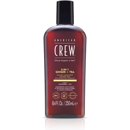 - Shampoing 3 En 1 - Shampooing, Après Shampoing & Gel Douche Pour Cheveux Et Corps - Soin Cheveux Revitalisant, Hydratant Et Apaisant - Parfum Gingembre Et Thé - 250ml