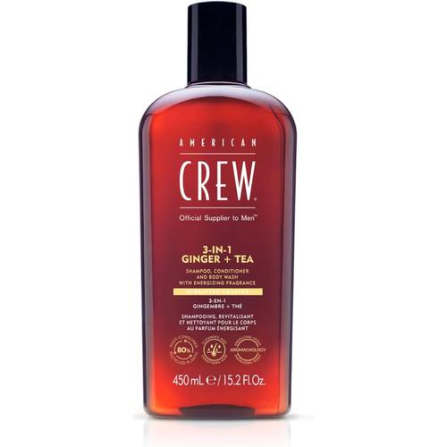 - Shampoing 3 En 1 - Shampooing, Après Shampoing & Gel Douche Pour Cheveux Et Corps - Soin Cheveux Revitalisant, Hydratant Et Apaisant - Parfum Gingembre Et Thé - 450ml