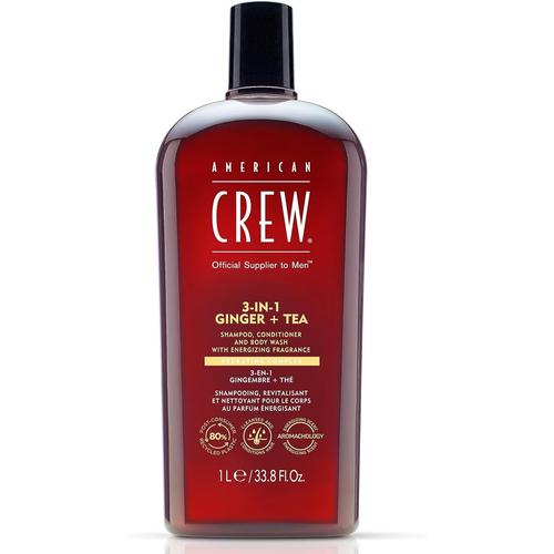 - Shampoing 3 En 1 - Shampooing, Après Shampoing & Gel Douche Pour Cheveux Et Corps - Soin Cheveux Revitalisant, Hydratant Et Apaisant - Parfum Gingembre Et Thé - 1000ml