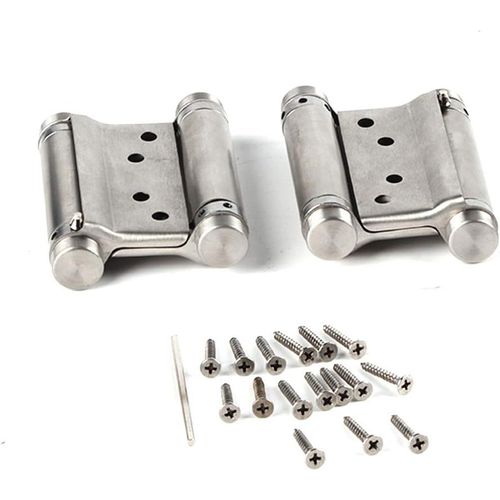 2Pcs Charnières À Ressort Double Action en Acier Inox 3in Charnières Saloon pour Porte Battante Tenir Jusque 15Kg