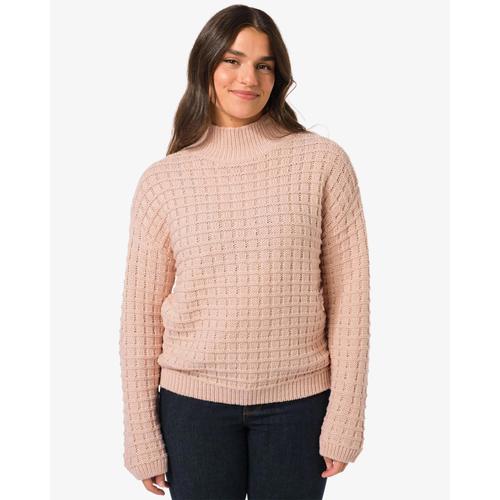 Hema Pull Femme Odila Structuré Rose Pâle