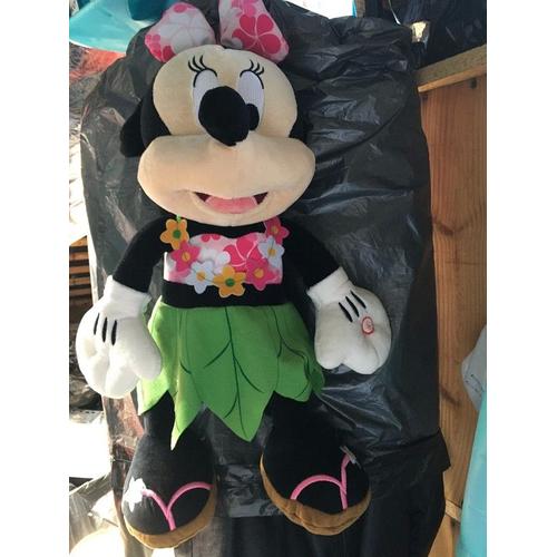 Grosse Peluche Disney Minnie Hawai / Tahiti Lumineuse - 52 Cm