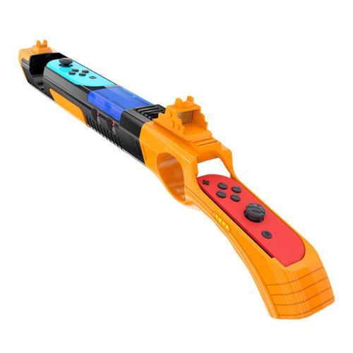 Poignée Compatible Avec Pour Splatoon 2/Splatoon 3 - Pistole Compatible Avec Pour Nintendo Switch  Shooting Gun Compatible Avec Pour Joy-Con.(Noir Jaune)