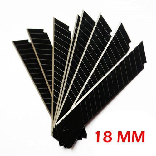 Couteau Utilitaire De Haute Qualité Lame Noire Verrouiller La Rotation Coupe-Papier 18mm Bureau Apprentissage Industrie Couteau À Papier Peint Spécial Cn (Origine) - Type 10pcs Black Blade