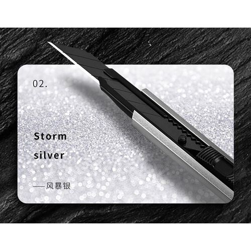 Youpin Fizz Couteau Utilitaire En Alliage D'aluminium,Coupe-Papier Artistique,Lame En Métal,Angle De Conception Autobloquant Avec Fracture,Pour La Maison - Type 1pcs Silver