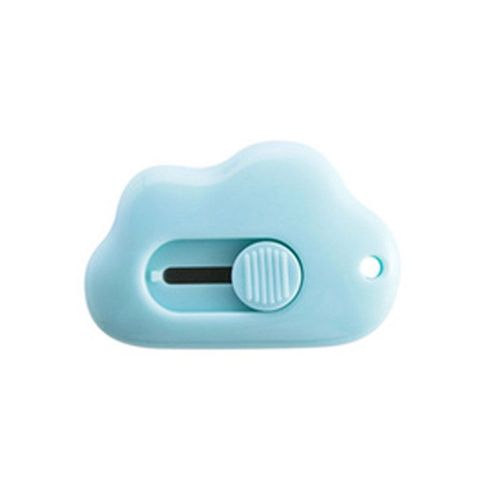 Mini Couteau Utilitaire D'art Couleur Nuage Patte De Chat Mignon,Boîte Express,Coupe-Papier Portable,Coupe-Lame De Rasoir,Papeterie - Type Blue-Cloud Style