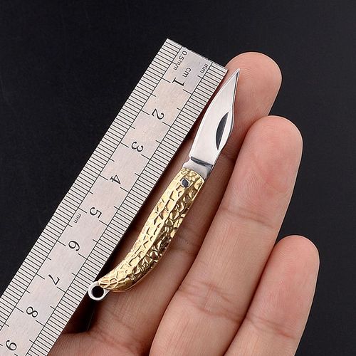 Mini Couteau Pliant De Poche,Petit Couteau Utilitaire,Portable,Autodéfense,Porte-Clés,Boîte D'emballage Artisanale,Coupe-Enveloppe En Papier #H