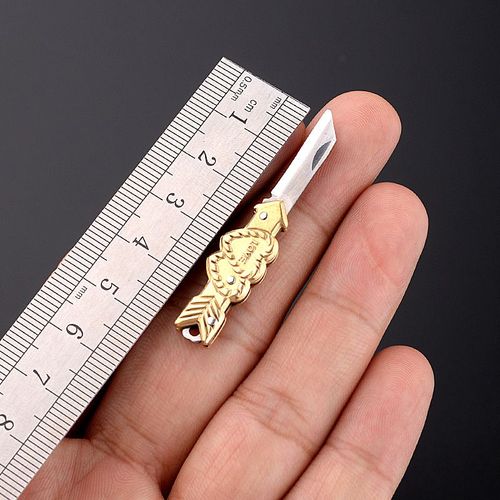 Mini Couteau Pliant De Poche,Petit Couteau Utilitaire,Portable,Autodéfense,Porte-Clés,Boîte D'emballage Artisanale,Coupe-Enveloppe En Papier #J
