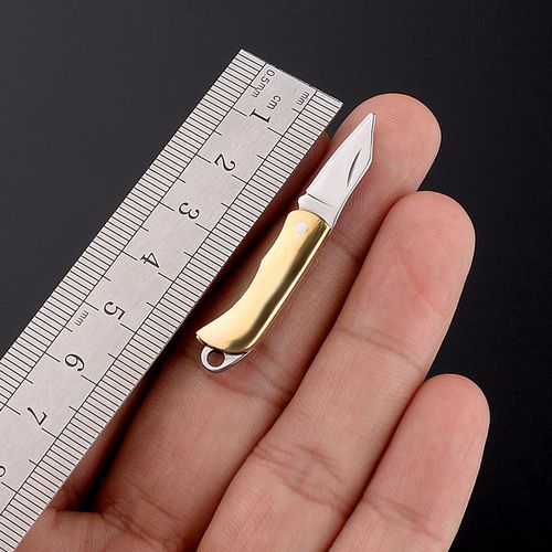 Mini Couteau Pliant De Poche,Petit Couteau Utilitaire,Portable,Autodéfense,Porte-Clés,Boîte D'emballage Artisanale,Coupe-Enveloppe En Papier #E