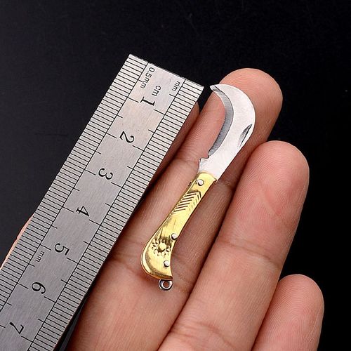 Mini Couteau Pliant De Poche,Petit Couteau Utilitaire,Portable,Autodéfense,Porte-Clés,Boîte D'emballage Artisanale,Coupe-Enveloppe En Papier #C