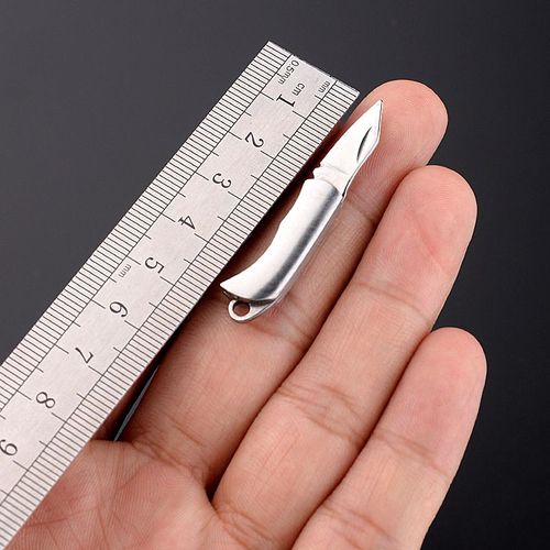 Mini Couteau Pliant De Poche,Petit Couteau Utilitaire,Portable,Autodéfense,Porte-Clés,Boîte D'emballage Artisanale,Coupe-Enveloppe En Papier #K
