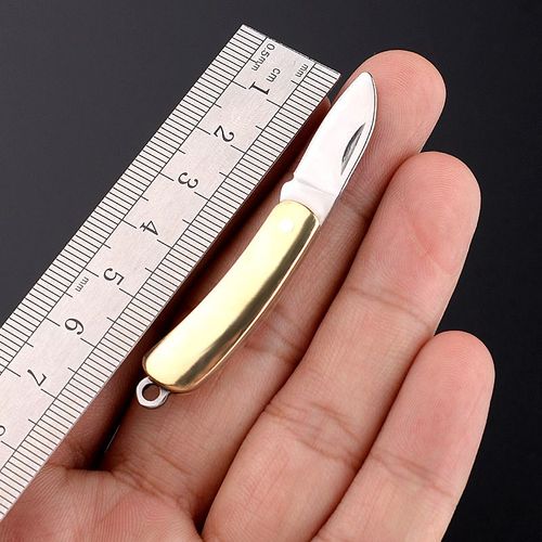 Mini Couteau Pliant De Poche,Petit Couteau Utilitaire,Portable,Autodéfense,Porte-Clés,Boîte D'emballage Artisanale,Coupe-Enveloppe En Papier #G
