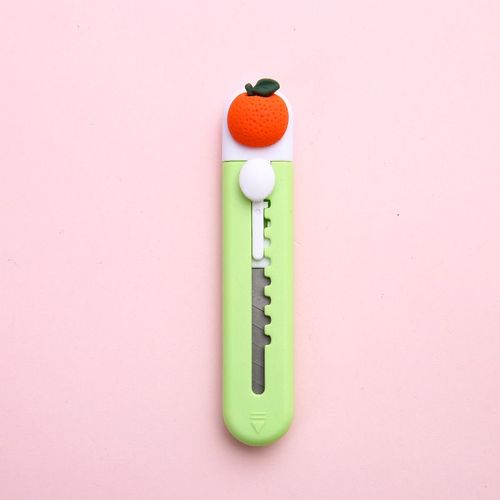 Couteau Utilitaire De Dessin Mignon,Coupe-Papier,Ouvre-Boîte Express,Document Portable,Fruit,Étoile,Emballage,Papeterie,A7120,1 Pièce - Type Orange
