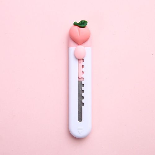 Couteau Utilitaire De Dessin Mignon,Coupe-Papier,Ouvre-Boîte Express,Document Portable,Fruit,Étoile,Emballage,Papeterie,A7120,1 Pièce - Type Peach