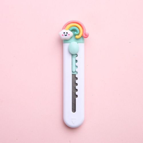 Couteau Utilitaire De Dessin Mignon,Coupe-Papier,Ouvre-Boîte Express,Document Portable,Fruit,Étoile,Emballage,Papeterie,A7120,1 Pièce - Type Rainbow