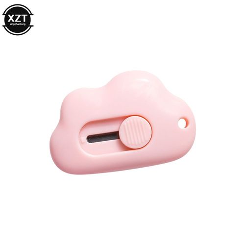Mini Couteau Utilitaire Portable,Coupe-Papier,Lame De Rasoir,Fournitures De Coupe,Bureau,Mignon,Lapin,Nuage,Document - Type Rose