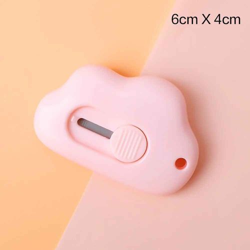 Mini Couteau Utilitaire D'art De Dessin Mignon,Forme De Patte De Chat,Coupe-Papier,Boîte Express,Ouvre-Enveloppe,Lame,Fournitures D'art - Type Pink Clouds-1pcs
