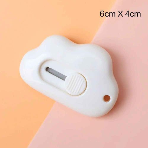 Mini Couteau Utilitaire D'art De Dessin Mignon,Forme De Patte De Chat,Coupe-Papier,Boîte Express,Ouvre-Enveloppe,Lame,Fournitures D'art - Type White Clouds-1pcs
