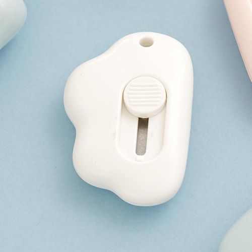 Mini Couteau Utilitaire Portable,Lapin Mignon,Nuage,Document,Coupe-Papier,Lame De Rasoir,Bureau,Fourniture De Bureau,1 À 10 Pièces - Type White 1pc