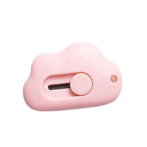 Mini Couteau Utilitaire Portable,Coupe-Papier,Lame De Rasoir,Fournitures De Coupe,Bureau,Mignon,Lapin,Nuage,Document - Type Pink