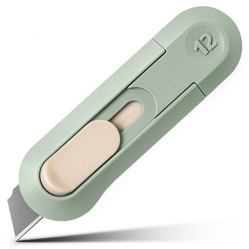 Mini Couteau Utilitaire Portable,Coupe-Papier,Lame De Rasoir,Fournitures De Coupe,Bureau,Mignon,Lapin,Nuage,Document - Type 8cm Long Green