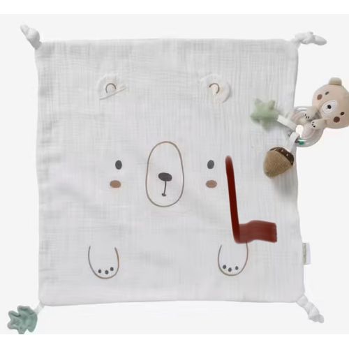 Doudou Ours Green Forest Vertbaudet Lange Coton Hochet Nounours Gland Étoile Jouet Peluche Bébé Soft Toy Bear Baby