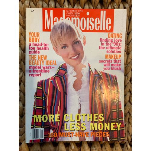 Magazine Mademoiselle Us Septembre 1993 Amber Valletta Collector