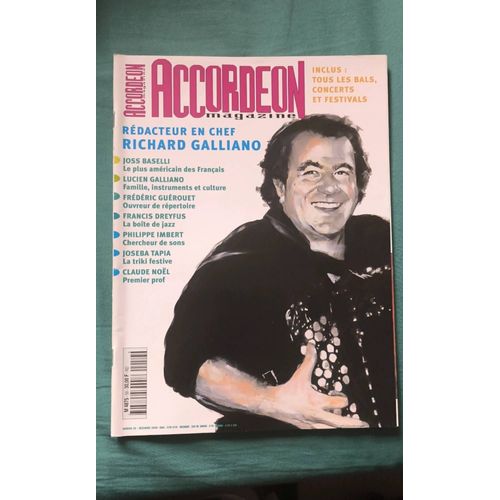 Accordéon Magazine N°59 Nov 2000- Richard Galliano Rédacteur En Chef