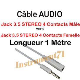 Câble Jack Stéréo vers Jack Stéréo - 3 mètres