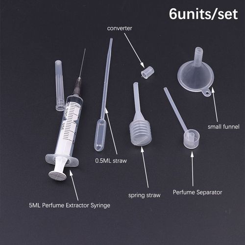 Ensemble D'outils De Recharge De Sexuellement,Diffuseur En Plastique,Seringue,Paille,Compte-Gouttes,Entonnoir,Spray,Outils Cosmétiques Requis,6 Unités/Ensemble