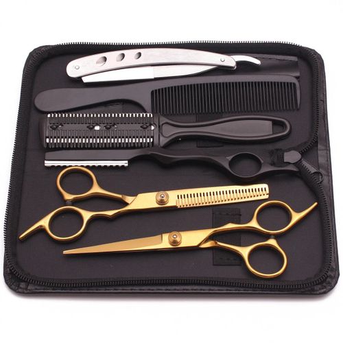 Ciseaux De Coiffure En Acier Inoxydable Jp,6 Pouces,Pour Salon De Coiffure,Coupe De Cheveux,Ensemble De Coupe De Cheveux, - Type C1-Jin-6in1-3d 
