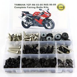 Kit Complet De Boulons De Carénage Pour Moto,Attache De Rondelle En Acier Kg,Convient Pour Yamaha Yzf R6 2003 2004 2005 R6s 2006-2009 - Type Silver