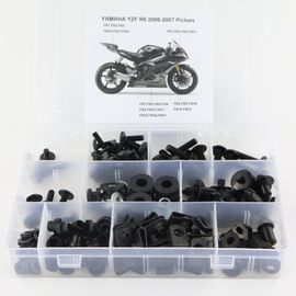 Kit Complet De Boulons De Carénage,Clips De Carénage De Moto,Boulons De Revêtement Latéral De Vitesse Kg Pour Yamaha Yzf R6 Yzfr6 Yzf-R6 2006 2007 - Type Black