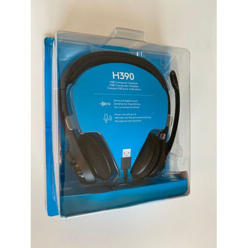 Casque Logitech USB pour Ordinateur H390 Son Stereo Microphone Anti-Parasite Commandes Intégrées
