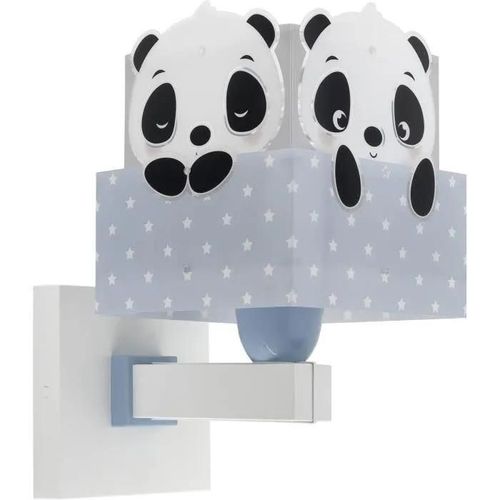 Applique Murale Enfant - Panda - Motif Panda, L 13,5 Cm, H 25 Cm, Bleu - Dalber