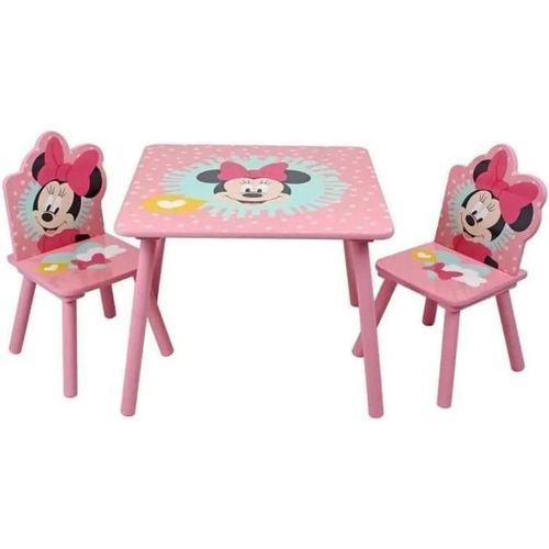 Set De Table Avec 2 Chaises Pour Enfants Disney Minnie