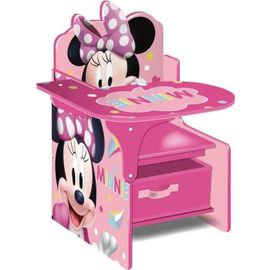 Chaise De Bureau Disney Minnie - Bac De Rangement Amovible - Montage Facile - A Partir De 3 Ans