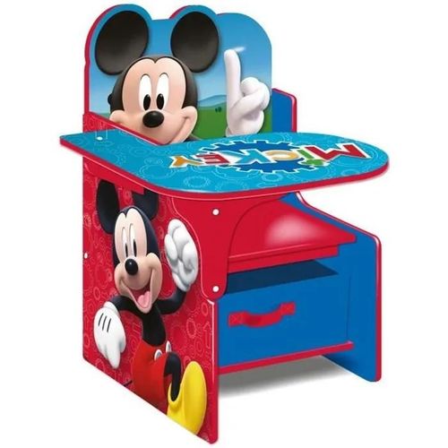 Chaise De Bureau - Disney - Mickey Mouse - Rouge - Avec Bac De Rangement Amovible