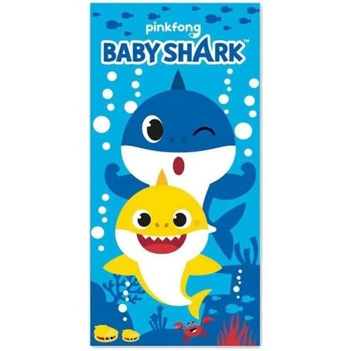 Serviette De Plage Bébé Requin - Coriex - 70 X 140 Cm - Bleu - Synthétique - Rectangulaire